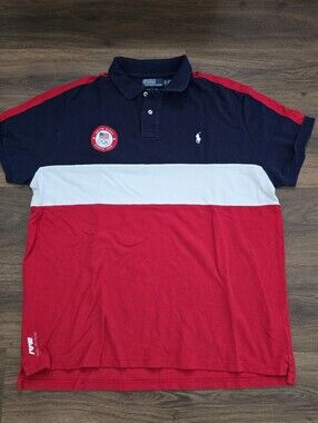 Polo Ralph Lauren Team USA Olympic Polo Shirt Men's XXL Blue Red White